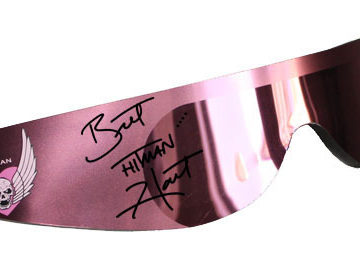 Autographed Wrestling Miscellaneous Items PSA/DNA Certified Bret Hart Signed Silver Throwback Hitman Wrap Around Glasses Shades WWE 